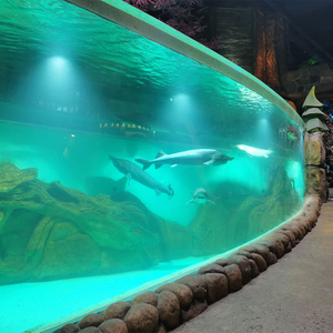 Ventana de acrílico personalizada Acuario Oceanarium-Leyu Fábrica de productos de láminas acrílicas 