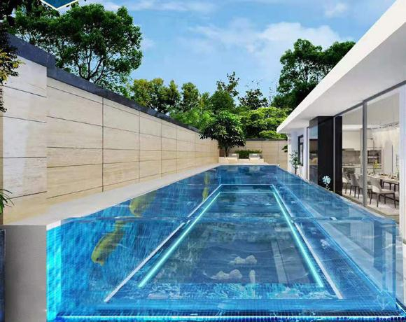 Descubra el futuro de la natación de lujo: piscinas acrílicas de agua salada sin cloro diseñadas para Oriente Medio