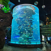 Acuario cilíndrico transparente acrílico empaquetado en paneles multicapa - leyu