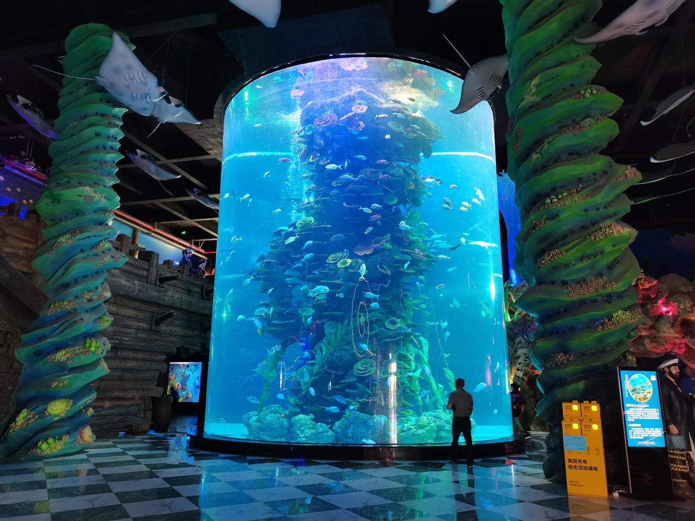 Fábrica de peceras de acuario de acrílico de cilindro grande - leyu