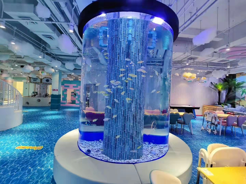 Fábrica de peceras de acuario de acrílico de cilindro grande - leyu
