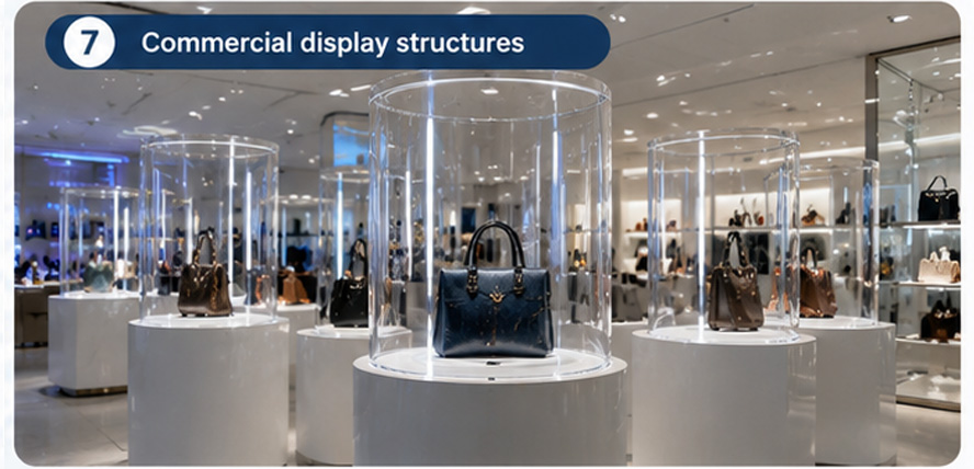 Estructuras de exhibición comercial.