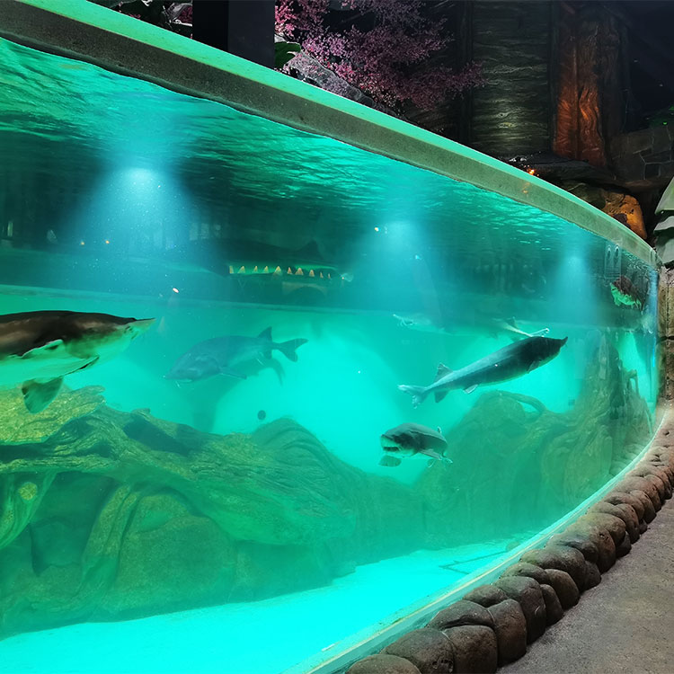 Ventana de acrílico personalizada Acuario Oceanarium-Leyu Fábrica de productos de láminas acrílicas 