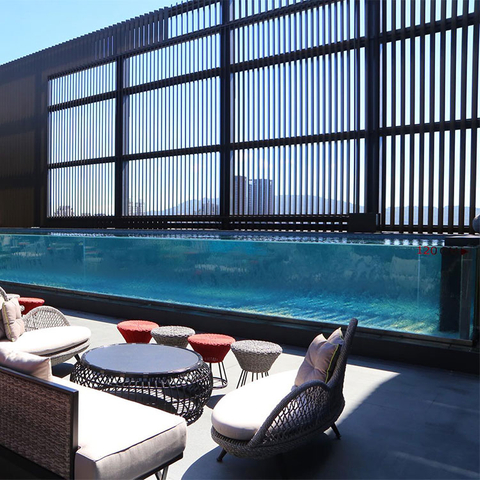 Fabricante e instalador de paredes de piscina de acrílico transparente con varios espesores de 20 a 800 mm - Leyu